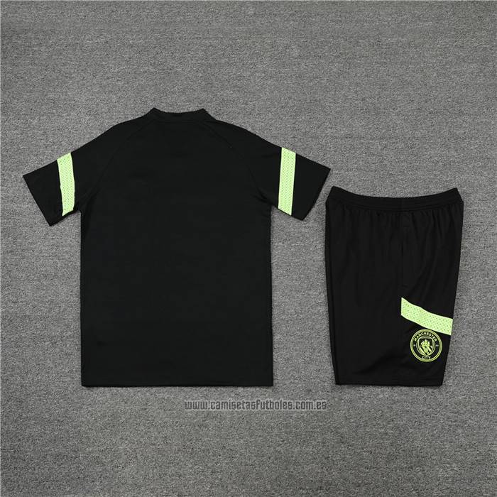 Chandal del Manchester City Manga Corta 2022-2023 Negro - Pantalon Corto
